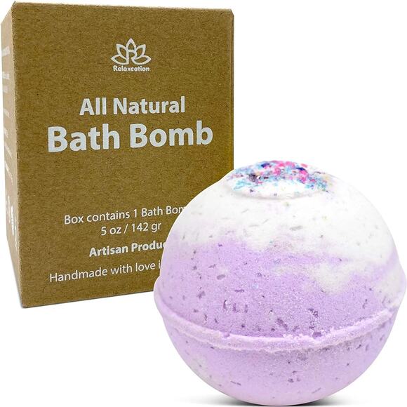"Unicorn Poop" Organic Bath Bomb in kraft box - 5 oz - Picture 1 of 7